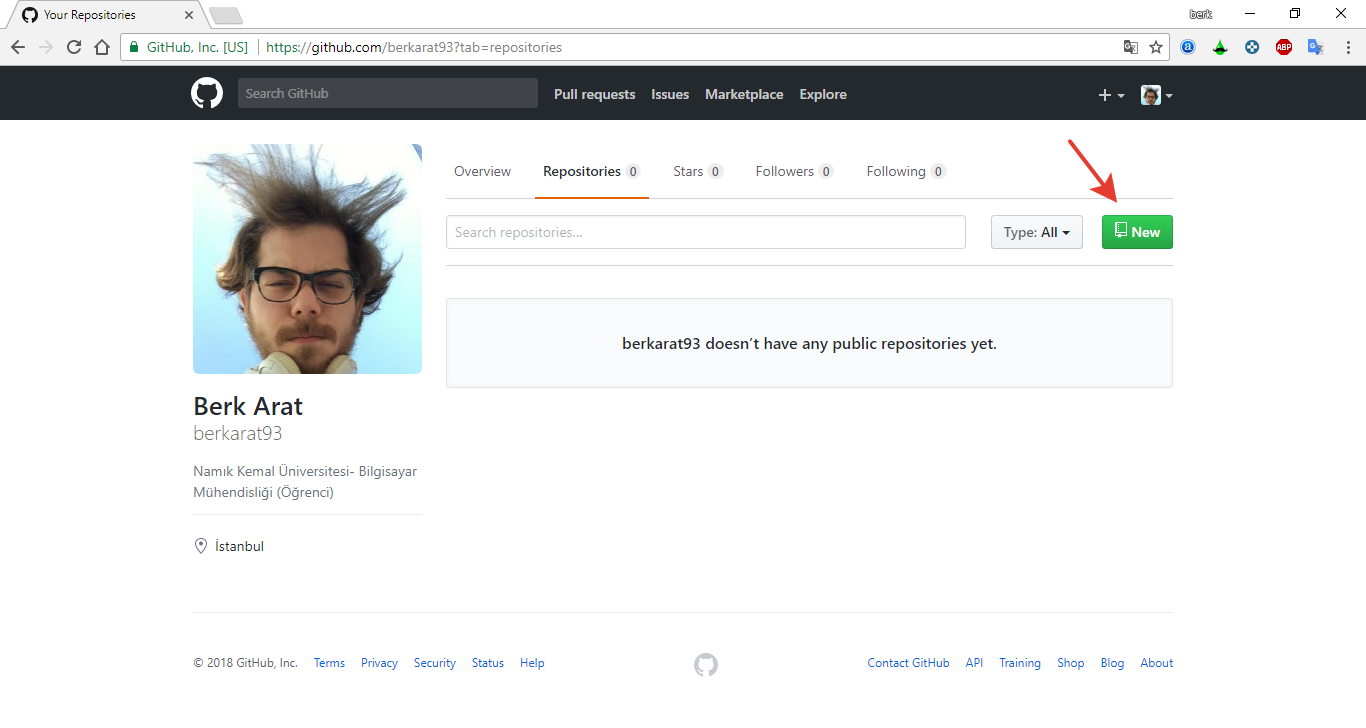 Github Proje Yükleme ekran görüntüsü 3