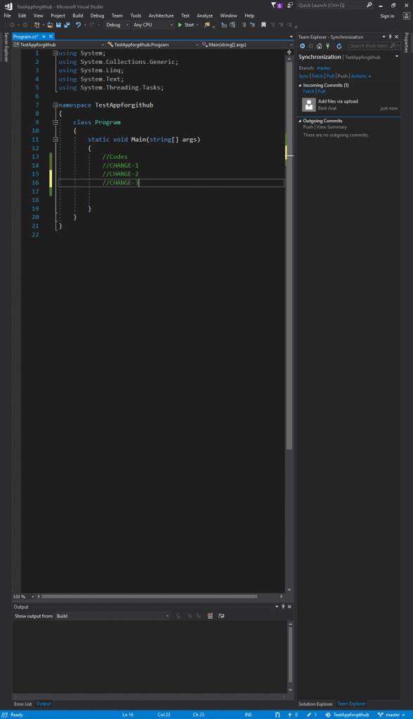 Github 5 - Visual Studio Github Publish İşlemi - Resimli Anlatım