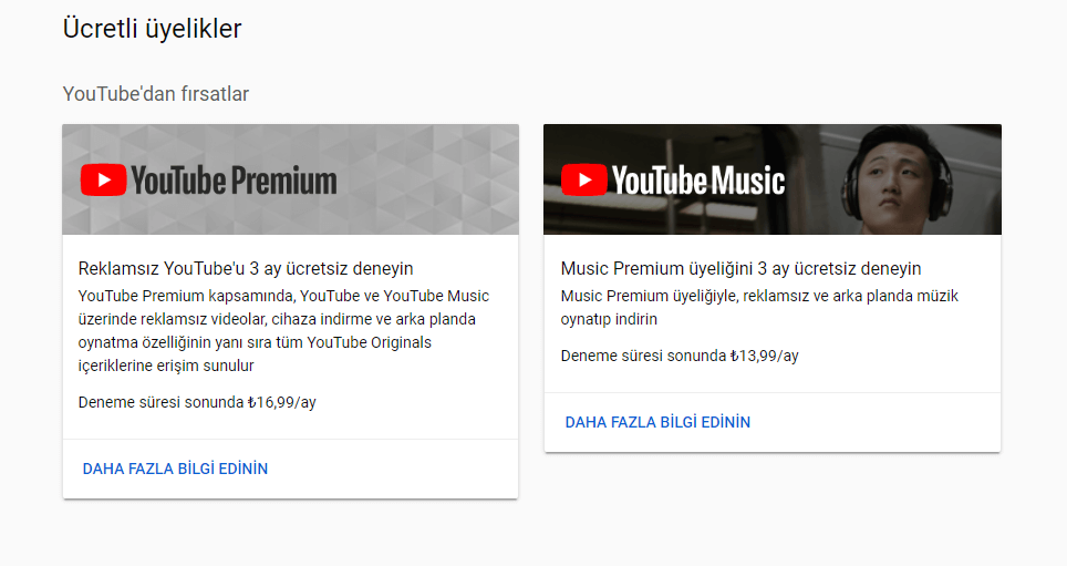 Youtube - Youtube Premium ve Youtube Music Türkiye'de !