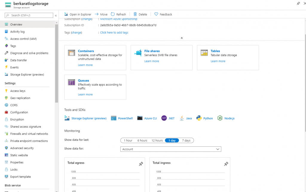 Azure Blob Storage .Net Örnek Uygulama ekran görüntüsü 4